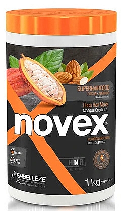 Kakaowo-migdałowa maska do włosów - Novex SuperFood Cacao & Almond Hair Mask — Zdjęcie N1