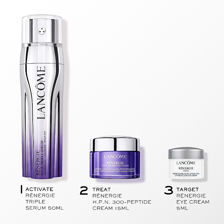 Zestaw - Lancome Renergie (ser/50ml + cr/15ml + eye/cr/5ml) — Zdjęcie N2