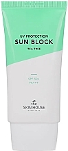 Krem przeciwsłoneczny z ekstraktem z drzewa herbacianego - The Skin House UV Protection Sun Block Tea Tree SPF50+ — Zdjęcie N1