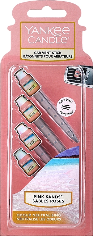 Zapach do samochodu - Yankee Candle Pink Sands Vent Stick — Zdjęcie N1