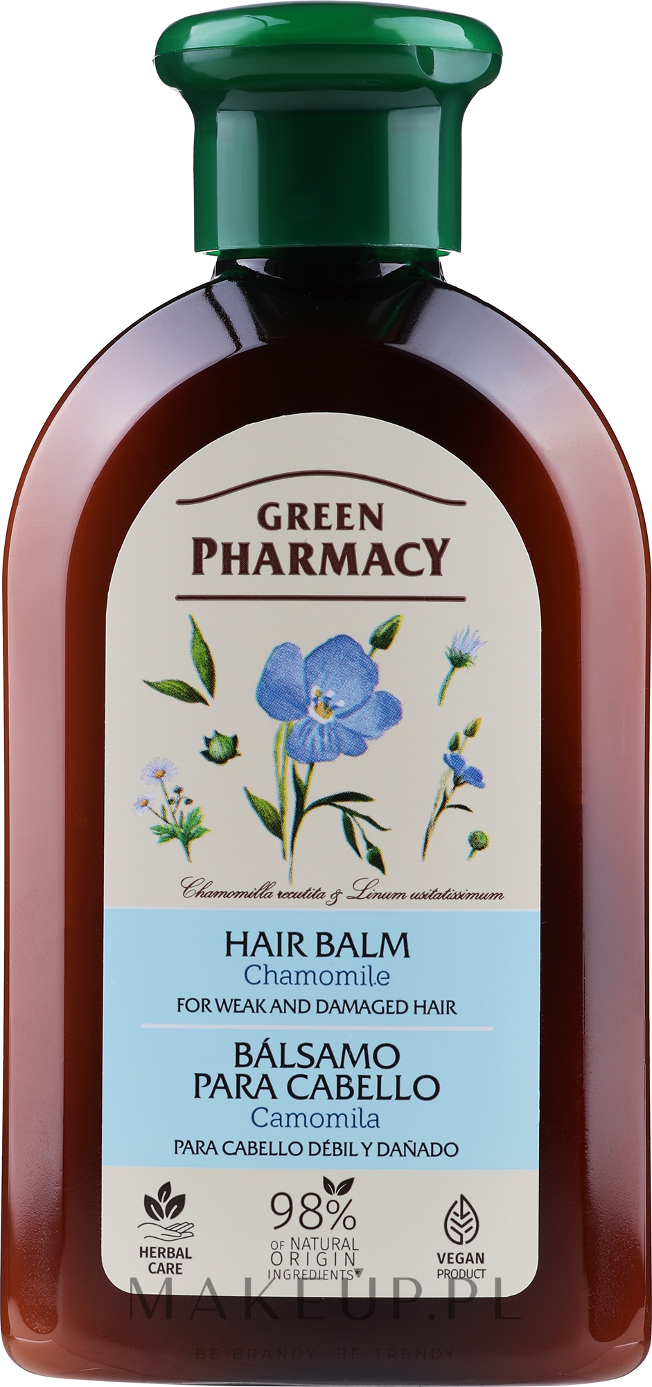 Balsam do włosów farbowanych i z pasemkami Rumianek i olej lniany - Green Pharmacy — Zdjęcie 300 ml