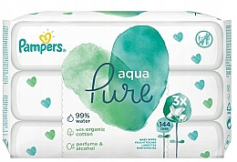 Kup Chusteczki nawilżane dla niemowląt, 3 x 48 szt. - Pampers Aqua Pure Wipes