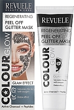 Regenerująca brokatowa maska peel-off do twarzy - Revuele Color Glow Regenerating Peel Off Glitter Mask — Zdjęcie N2