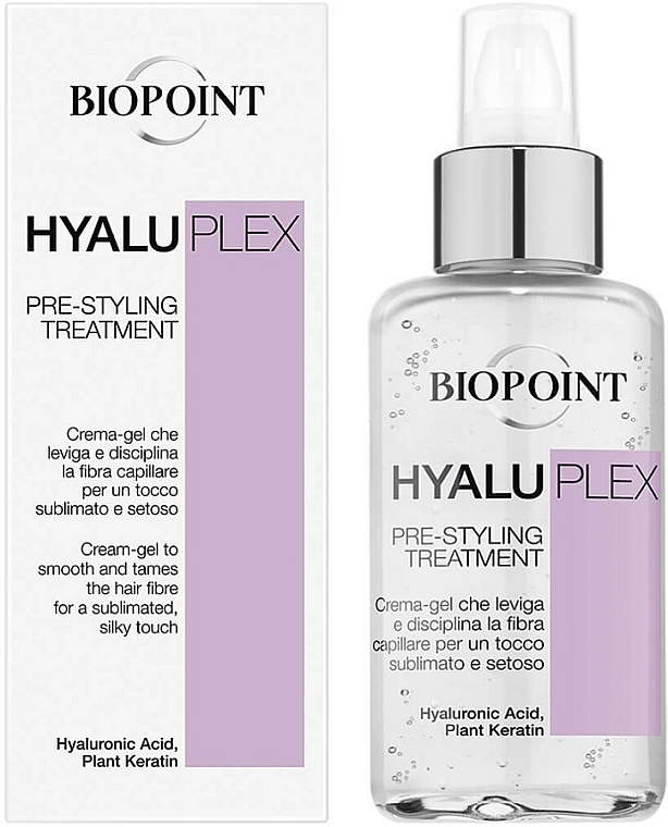 Żel-krem wygładzający i dyscyplinujący włosy - Biopoint Hyaluplex Pre-Styling Treatment — Zdjęcie N1