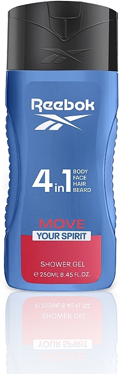 Żel pod prysznic 4w1 - Reebok Move Your Spirit Hair & Body Shower Gel — Zdjęcie N1