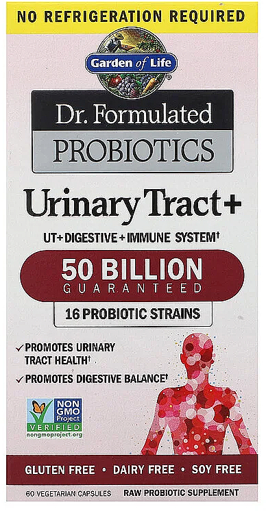 Probiotyki w kapsułkach - Garden of Life Dr. Formulated Probiotics Urinary Tract+ — Zdjęcie N1