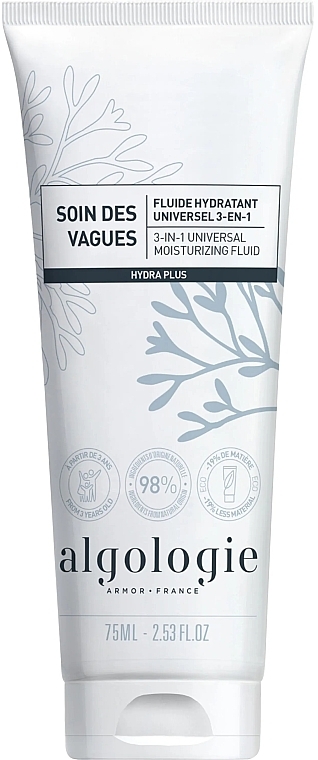 Uniwersalny fluid nawilżający - Algologie Hydra Plus 3 In 1 Universal Moisturizing Fluid — Zdjęcie N1