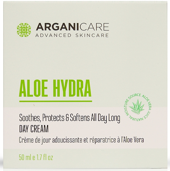 Krem do twarzy na dzień - Arganicare Aloe Hydra Day Cream — Zdjęcie N1