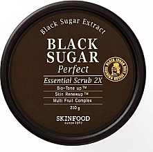 Peeling do twarzy z czarnym cukrem - SkinFood Black Sugar Perfect Essential Scrub 2X — Zdjęcie N3
