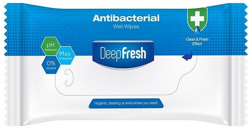 Antybakteryjne chusteczki nawilżane, 15 szt. - Aksan Deep Fresh Antibacterial Wet Wipes — Zdjęcie N1