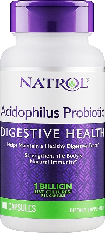 Probiotyk Acidophilus w kapsułkach - Natrol Acidophilus Probiotic — Zdjęcie N1