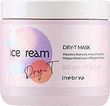 Maska do włosów suchych, farbowanych i kręconych - Inebrya Ice Cream Dry-T Mask — Zdjęcie N1