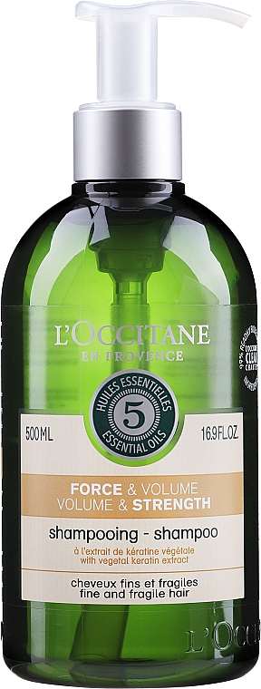 Detoksykujący szampon do włosów - L'Occitane Aromachologie Volume & Strength Shampoo — Zdjęcie N2