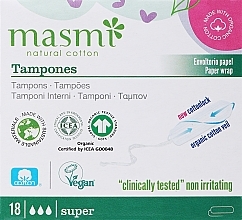 Kup Organiczne tampony bez aplikatora, 18 szt - Masmi Super