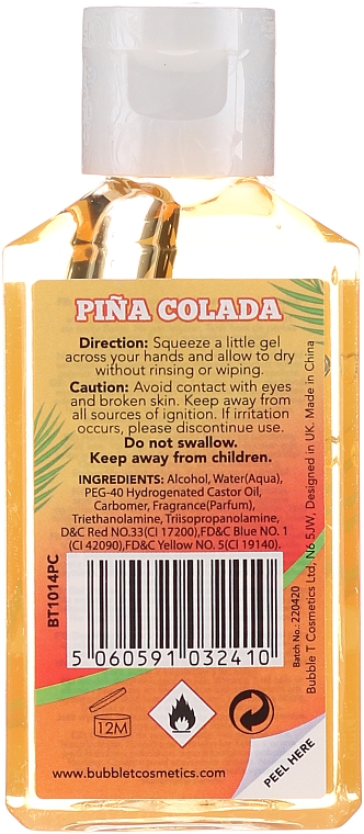 Antybakteryjny żel do rąk Pina colada - Bubble T Pina Colada Hand Cleansing Gel — Zdjęcie N2