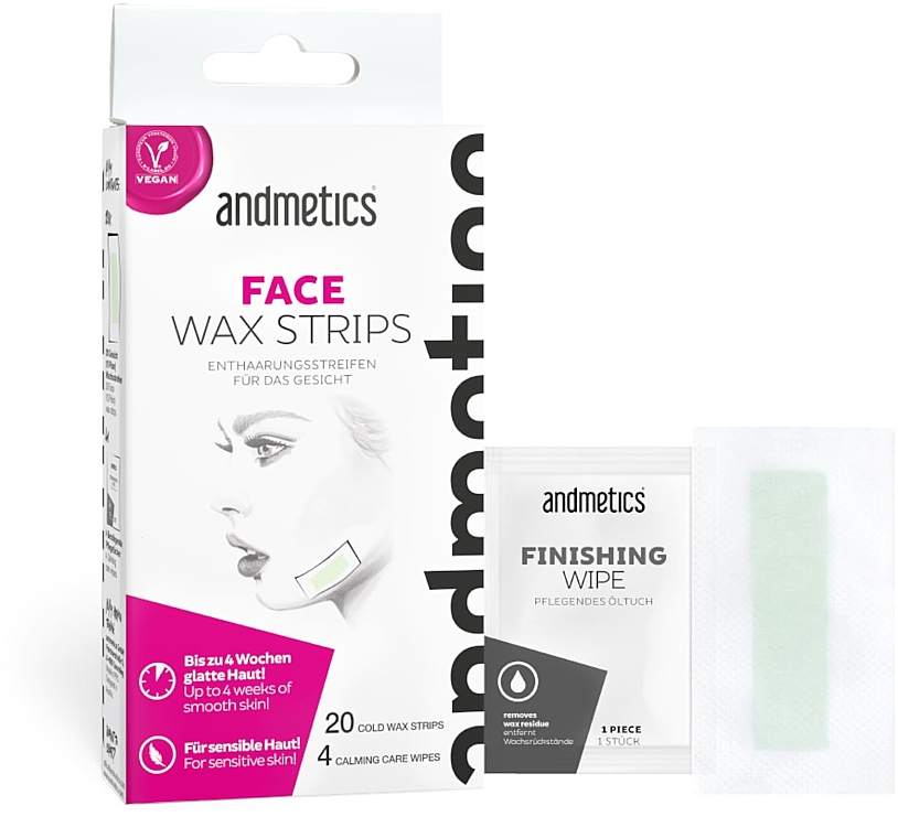 Paski do depilacji twarzy - Andmetics Face Wax Strips — Zdjęcie N1