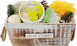Kup Zestaw podarunkowy Winogrona - Soap Stories Cosmetics (oil + soap+ bath bomb + scrab + sponge)