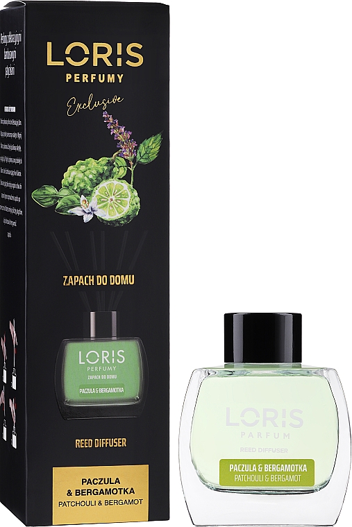 Dyfuzor zapachowy Paczula i bergamotka - Loris Parfum Patchouli & Bergamot Reed Diffuser — Zdjęcie N1