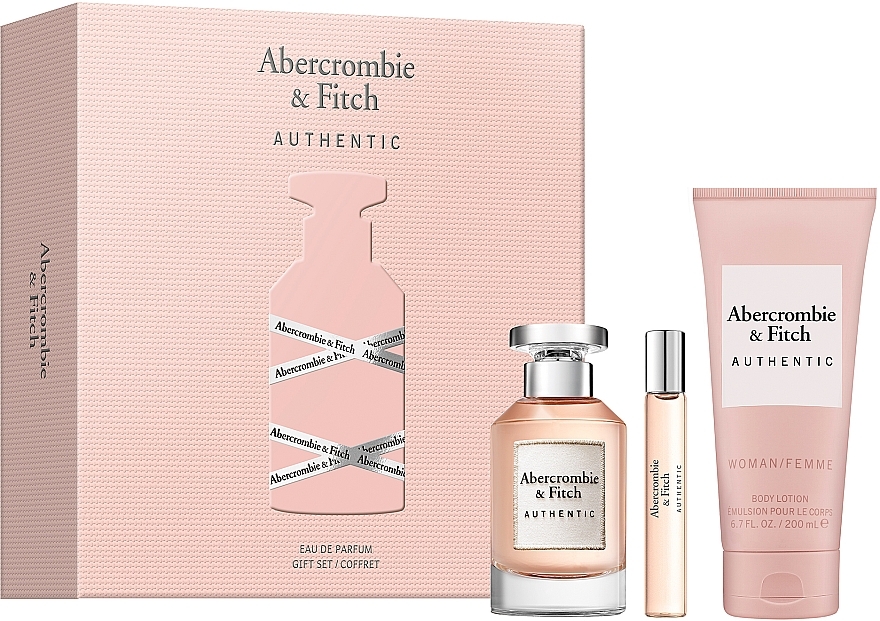 Abercrombie & Fitch Authentic - Zestaw (edp/100ml + edp/15ml + b/lot/200ml) — Zdjęcie N1