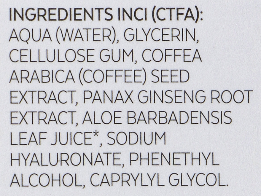 Serum do ciała z żeń-szeniem i zieloną kawą 6% - Bioearth Elementa Ginseng Green Coffee 6% — Zdjęcie N4