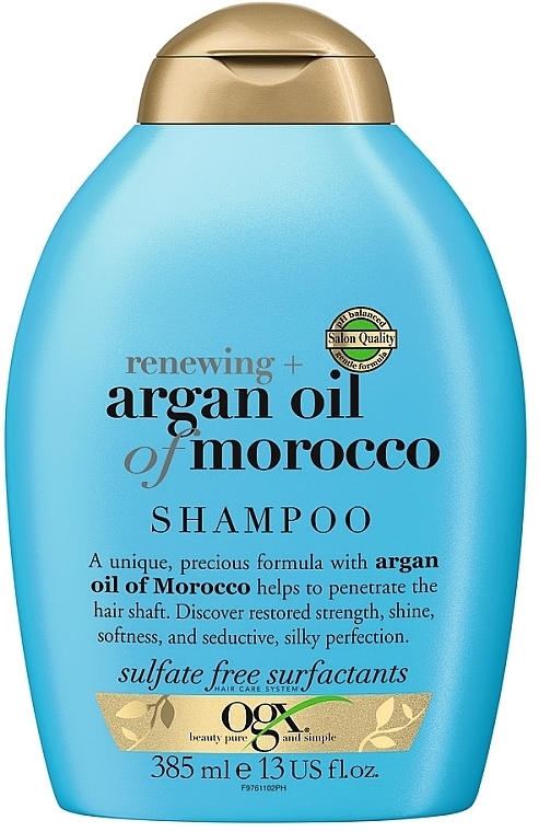 Odbudowujący szampon do włosów z olejem arganowym - OGX Argan Oil of Morocco Shampoo — Zdjęcie N1