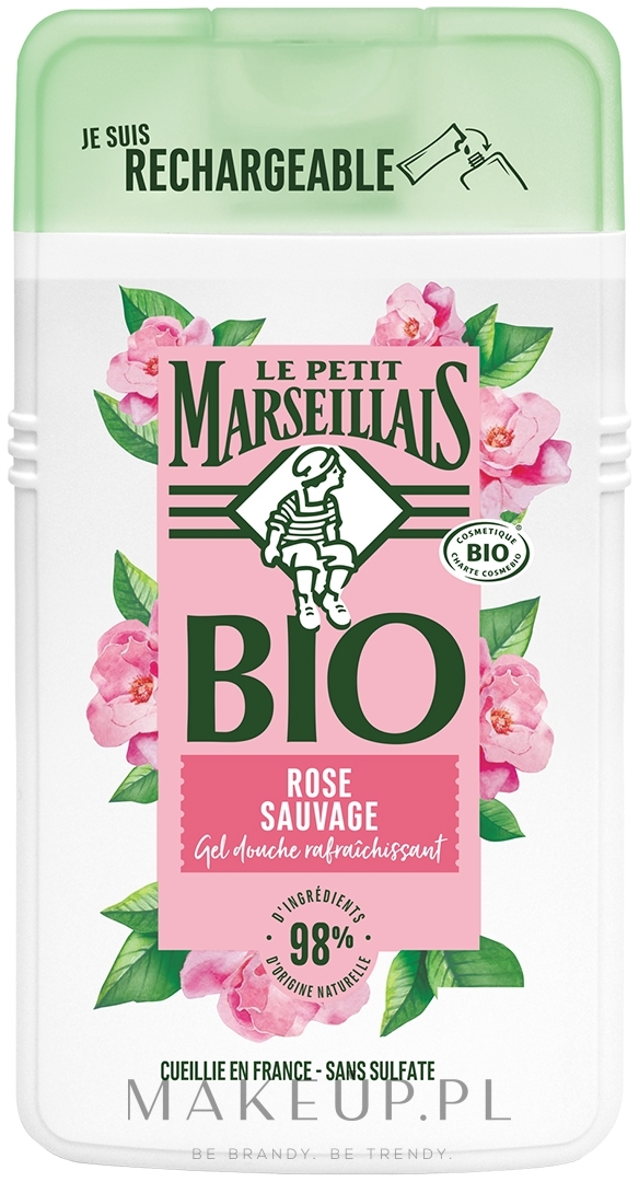Certyfikowany organiczny żel pod prysznic Dzika Róża - Le Petit Marseillais Bio Wild Rose Refreshing Shower Gel — Zdjęcie 250 ml