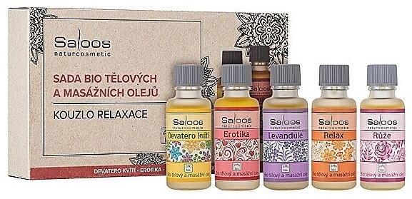 Zestaw - Saloos Magic of Relaxation Set (massage/oil/5x20ml) — Zdjęcie N1