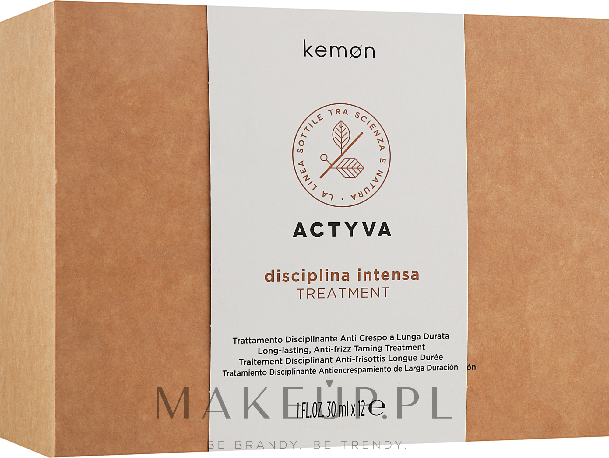 Kuracja dla niezdyscyplinowanych włosów - Kemon Actyva Discipline Intense Treatment — Zdjęcie 12 x 30 ml