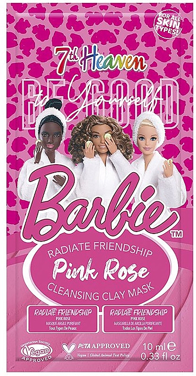 Maska do twarzy - 7th Heaven Barbie Pink Rose Clay Mask — Zdjęcie N1