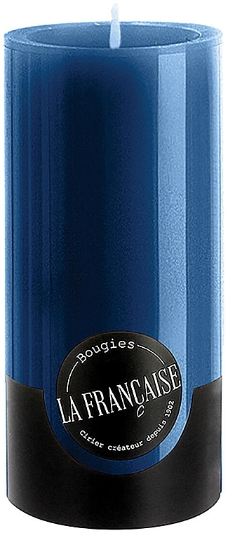 Świeca cylindryczna, średnica 7 cm, wysokość 15 cm - Bougies La Francaise Cylindre Candle Blue — Zdjęcie N3