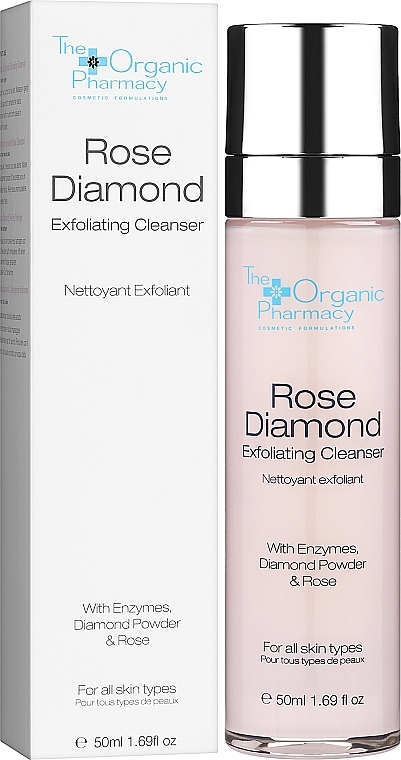 PRZECENA! Złuszczający żel myjący do każdego typu skóry - The Organic Pharmacy Rose Diamond Exfoliating Cleanser * — Zdjęcie N2