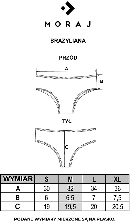 Figi brazylijskie z bawełny z koronkowym wykończeniem, niebieskie - Moraj — Zdjęcie N2