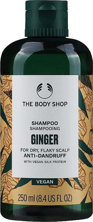 Przeciwłupieżowy szampon do włosów z imbirem i proteinami jedwabiu - The Body Shop Ginger Shampoo Anti-Dandruff Vegan