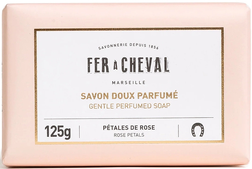 Mydło marsylskie Płatki róż - Fer A Cheval Gentle Perfumed Soap Rose Petals — Zdjęcie N1