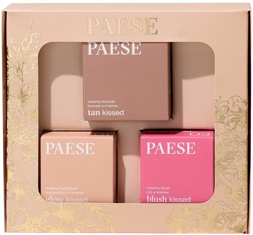 Zestaw - Paese Kiss My Cheeks (Cold) (blush/4g + bronzer/12g + highlighter/4g) — Zdjęcie N1