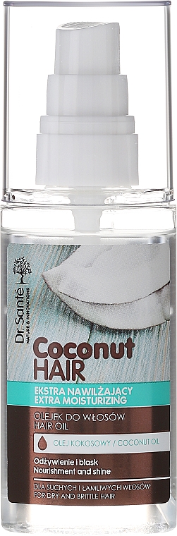 PRZECENA! Ekstranawilżający olejek do włosów - Dr Sante Coconut Hair * — Zdjęcie N2