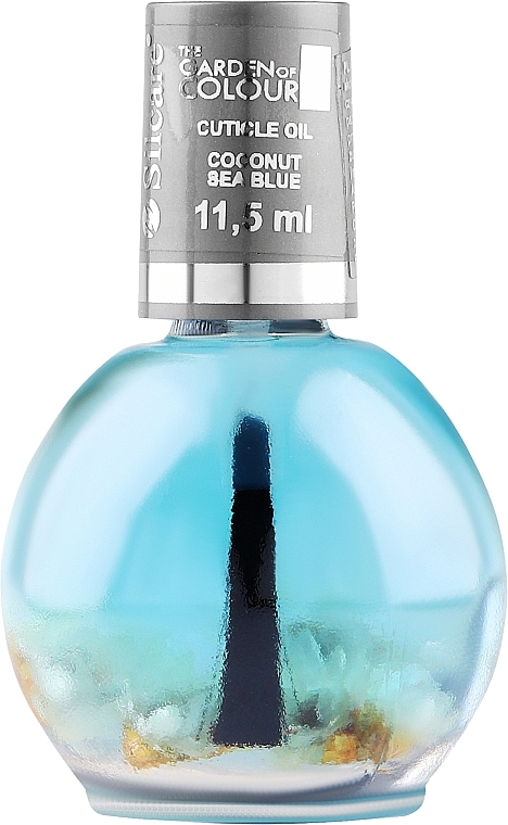 Kwiatowy olejek do paznokci i skórek - Silcare Cuticle Oil Coconut Sea Blue — Zdjęcie N1