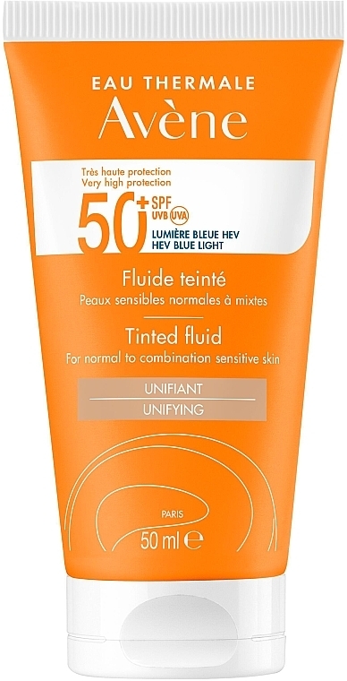 Przeciwsłoneczny fluid koloryzujący SPF 50+ - Avène Sun Care Tinted Fluid