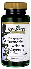 Kup Suplement diety Kurkuma, głóg i pieprz cayenne - Swanson Turmeric, Hawthorn & Cayenne