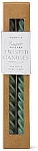 Zestaw świec dekoracyjnych, zielony - Paddywax Cypress & Fir Evergreen Twisted Taper Candles — Zdjęcie N1