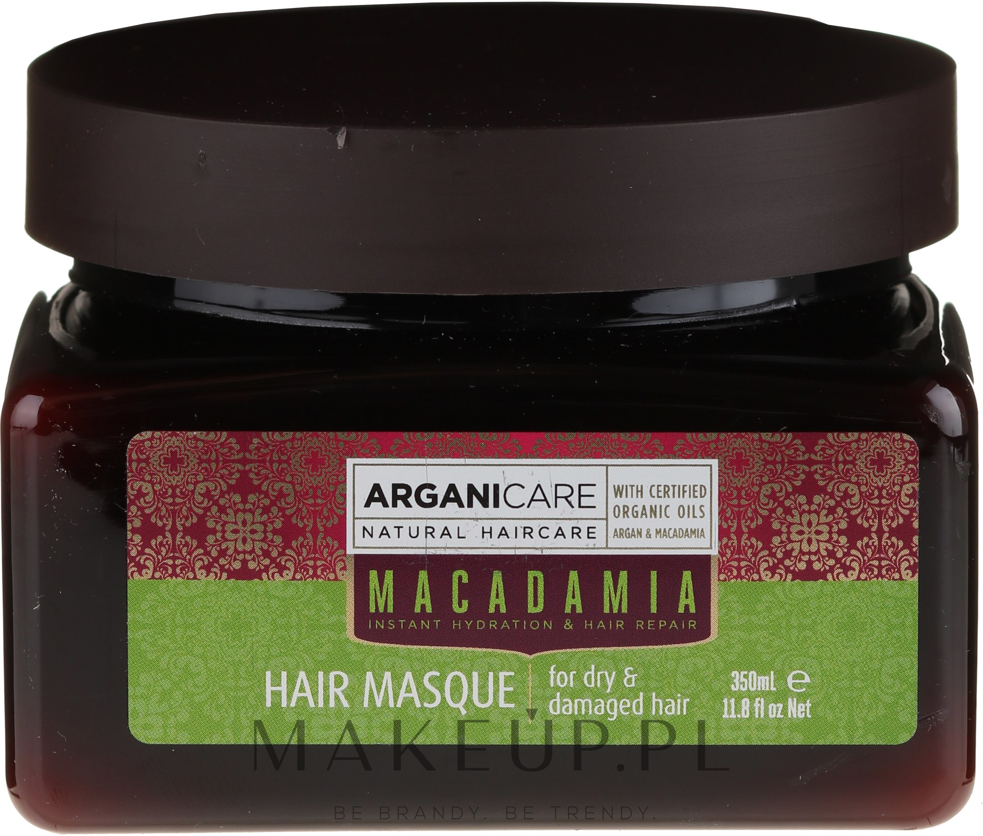 Odżywcza maska regenerującado włosów suchych i zniszczonych - Arganicare Silk Macadamia Hair Mask — Zdjęcie 350 ml