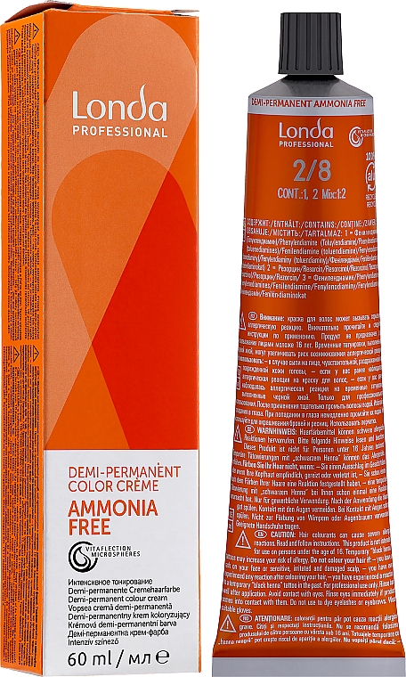Krem tonujący do włosów bez amoniaku - Londa Professional Ammonia Free Demi-Permanent Color Crème — Zdjęcie N2