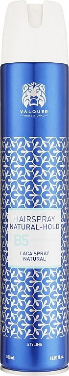 Średnio utrwalający lakier do włosów - Valquer B5 Provitamin Hairspray Natural-Hold — Zdjęcie N1
