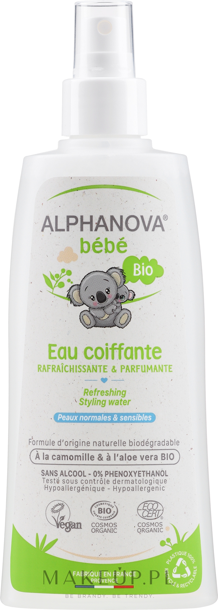 Spray do rozczesywania i mycia włosów dla dzieci - Alphanova Bebe Eau Coiffante — Zdjęcie 200 ml