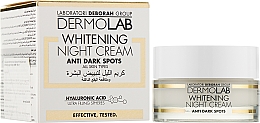 Wybielający krem do twarzy na noc przeciw przebarwieniom - Deborah Milano Dermolab Whitening Night Cream — Zdjęcie N1