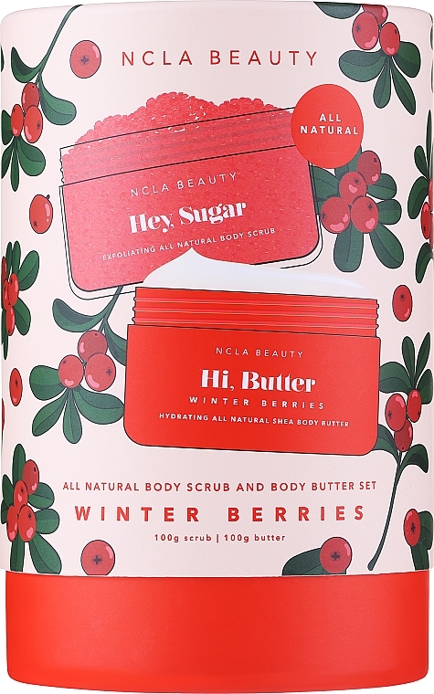 Zestaw - NCLA Beauty Winter Berries (b/butter/100ml + b/scr/100ml) — Zdjęcie N1