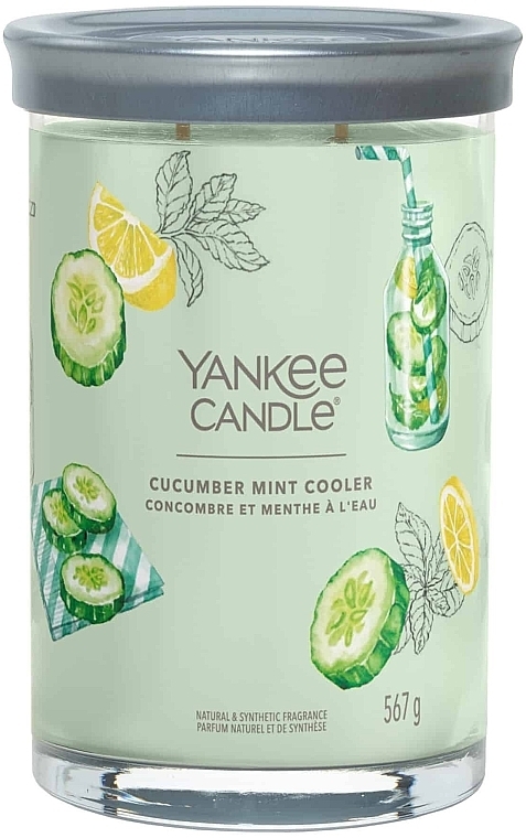 Świeca zapachowa w szkle Cucumber Mint Cooler, 2 knoty - Yankee Candle Singnature — Zdjęcie N1