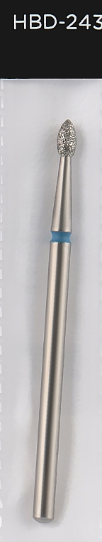 Frez diamentowy 2,1 mm, L-4 mm, niebieski - Head The Beauty Tools — Zdjęcie N1