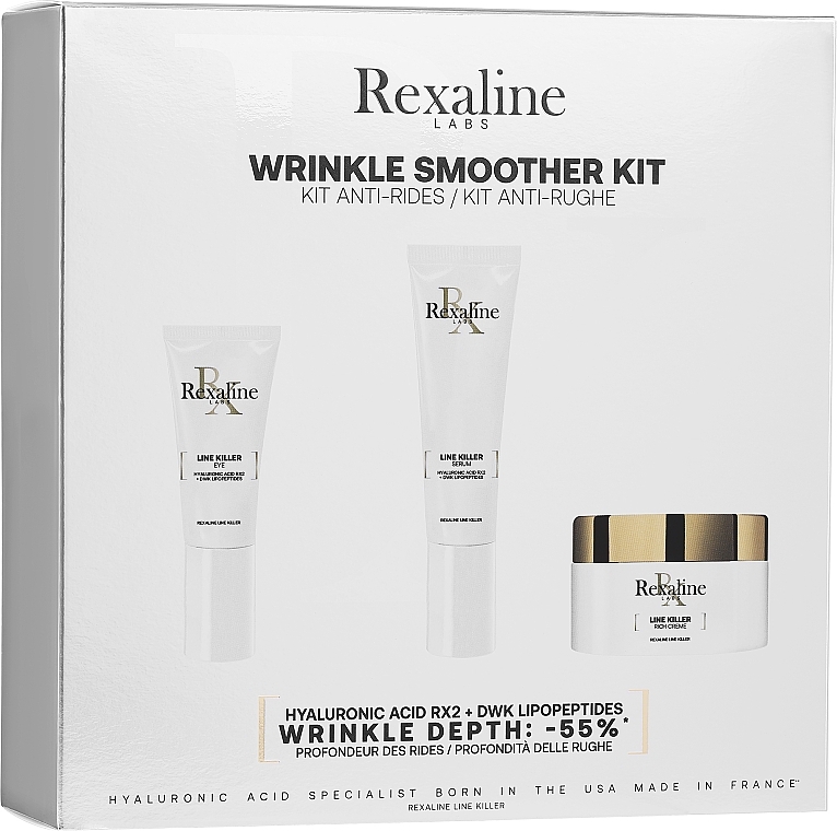 Zestaw - Rexaline Wrinkle Smoother Kit (f/cr/20ml + f/ser/10ml + eye/cr/5ml) — Zdjęcie N1