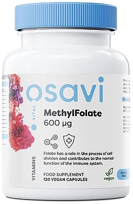 Kapsułki Methylfolate 600 mcg - Osavi MethylFolate 600mcg — Zdjęcie N1